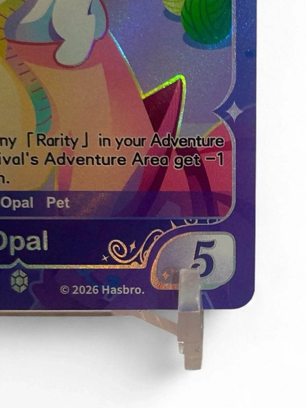 Hasbro Opal Cat Collectible Card - Purple & White Holographic